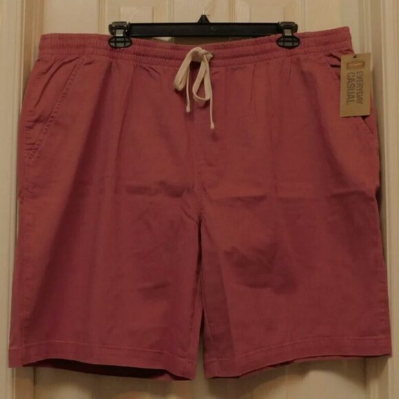 THE FOUNDRY Big Shorts Elastic Waist with Drawcord Garnet Rose 2XL NWT - Picture 1 of 4